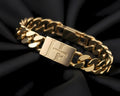 HIEME Fashion Square Cuban Link 18K Gold Bracelet